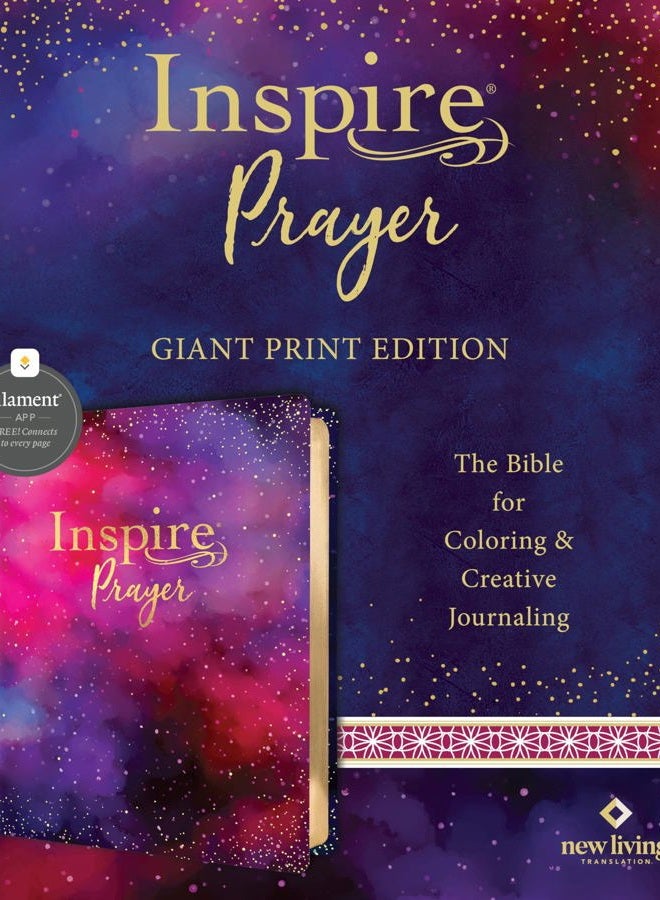Tyndale Inspire PRAYER Bible Giant Print NLT (LeatherLike, Purple, Filament Enabled): The Bible for Coloring & Creative Journaling - Image 4