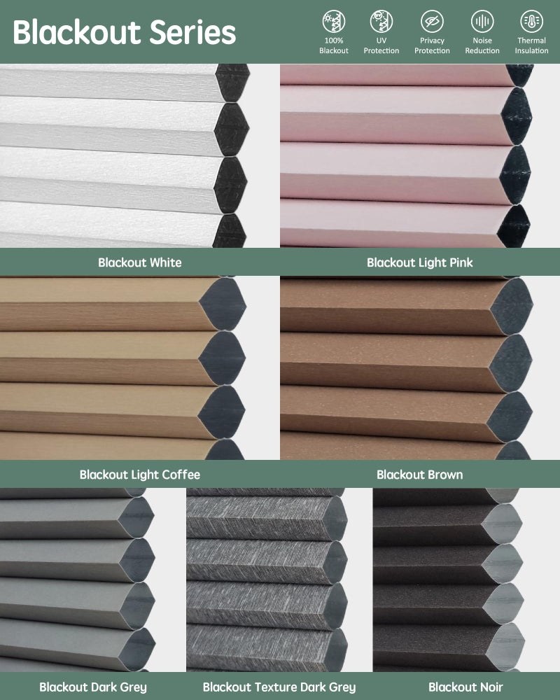 Yoolax Motorized Cellular Shades Compatible with Alexa, Blackout Motorized Blinds Smart Honeycomb Shades for Windows, Automatic Blinds with Remote, Fabric Sample (Multicolor) - Image 3