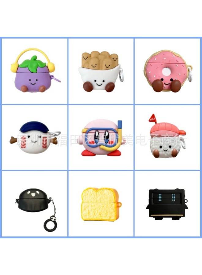 Loquat For Oppo Enco Air4i Headphone Case Cartoon Silicone Soft Case Free3/air4pro Bluetooth Protective Case-Color:Silicone Soft Shell-pink And White Fish Board-Model:Oppo Air4pro/free2/2i/oppo R3 Pro (pro - Image 2