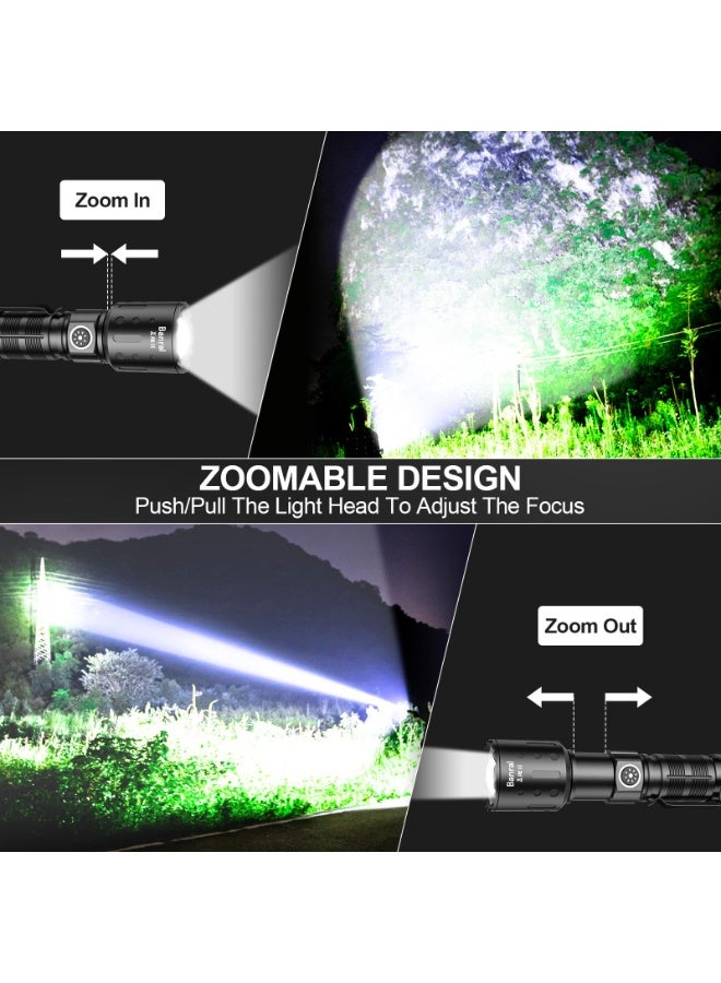 Rechargeable Flashlights High Lumens, Super Bright LED Small Powerful Tactical Flashlight with Memory Function, 6Modes Pocket Waterproof Flash Light for Camping,Emergency - Image 4