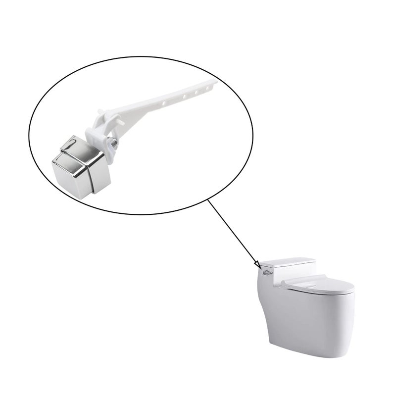 Rrina 2Pcs Push Button Toilet Flush Lever Handle Universal Side Mount Toilet Trip Lever Tank Flush Lever - Image 5