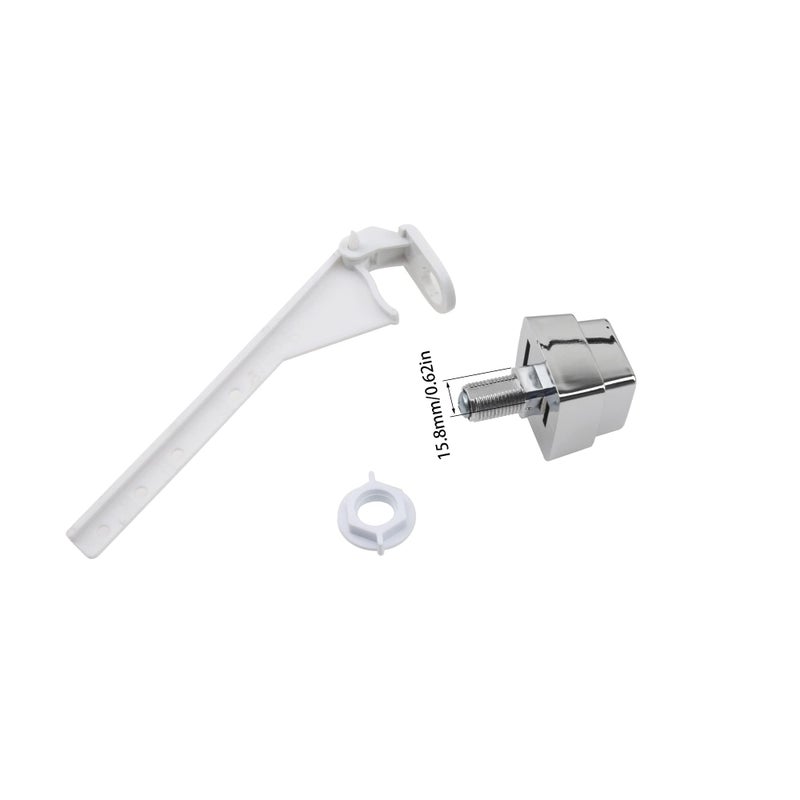 Rrina 2Pcs Push Button Toilet Flush Lever Handle Universal Side Mount Toilet Trip Lever Tank Flush Lever - Image 3