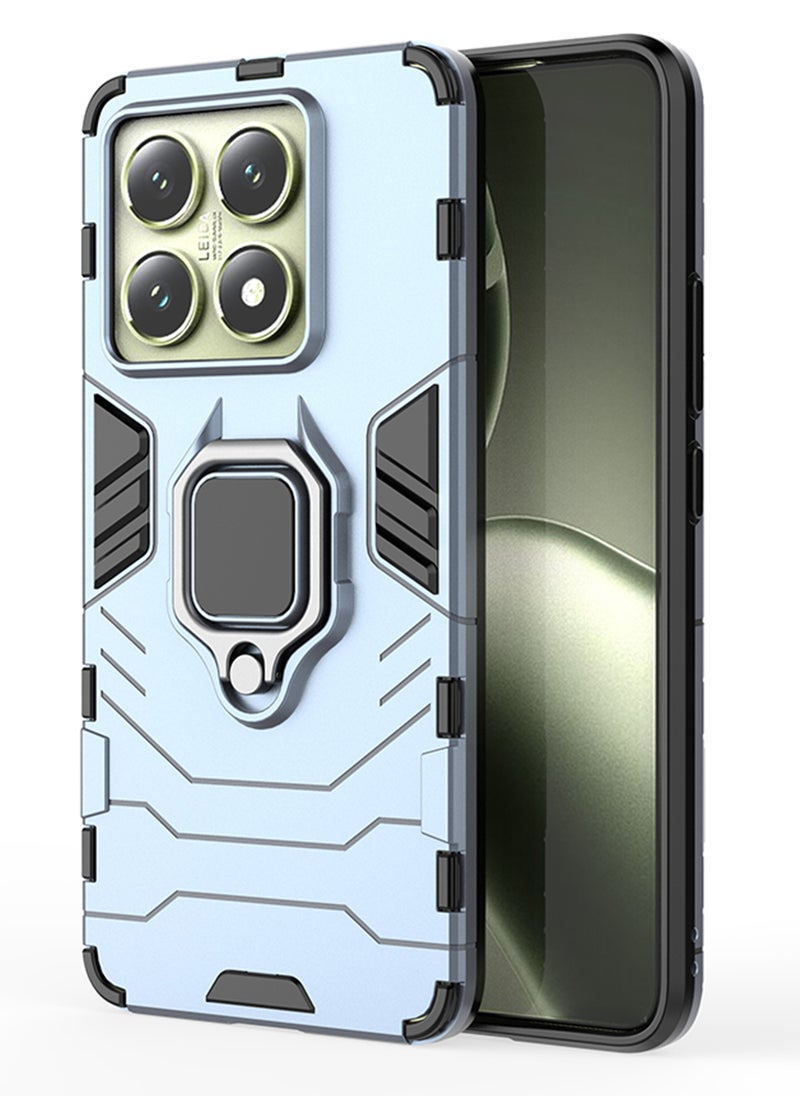 Generic - Case for Xiaomi 14T 5G with Kickstand, PC+TPU Dual-Layer,Blue - Image 1