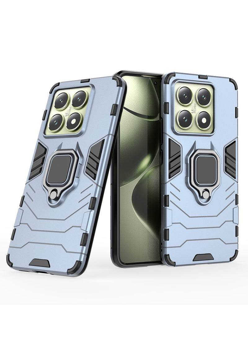 Generic - Case for Xiaomi 14T 5G with Kickstand, PC+TPU Dual-Layer,Blue - Image 1