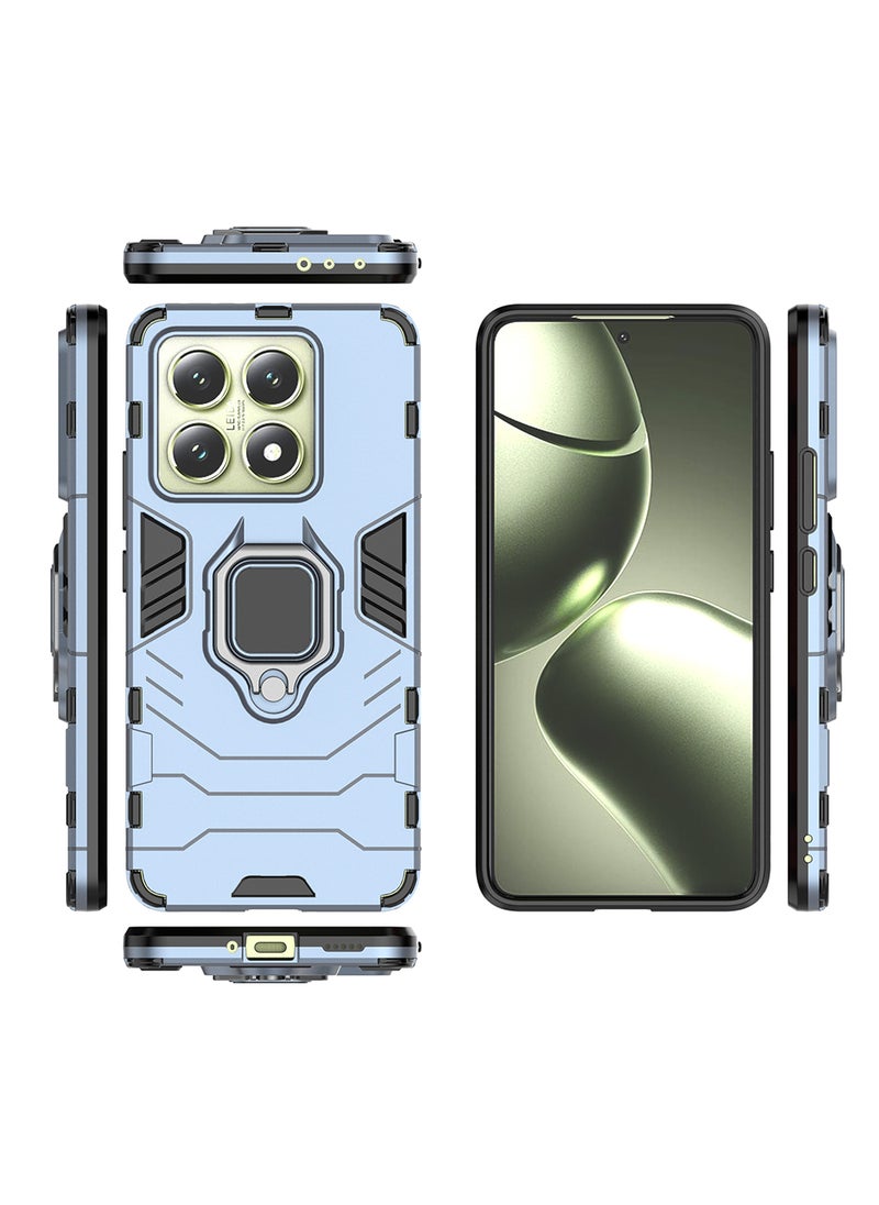 Generic - Case for Xiaomi 14T 5G with Kickstand, PC+TPU Dual-Layer,Blue - Image 1