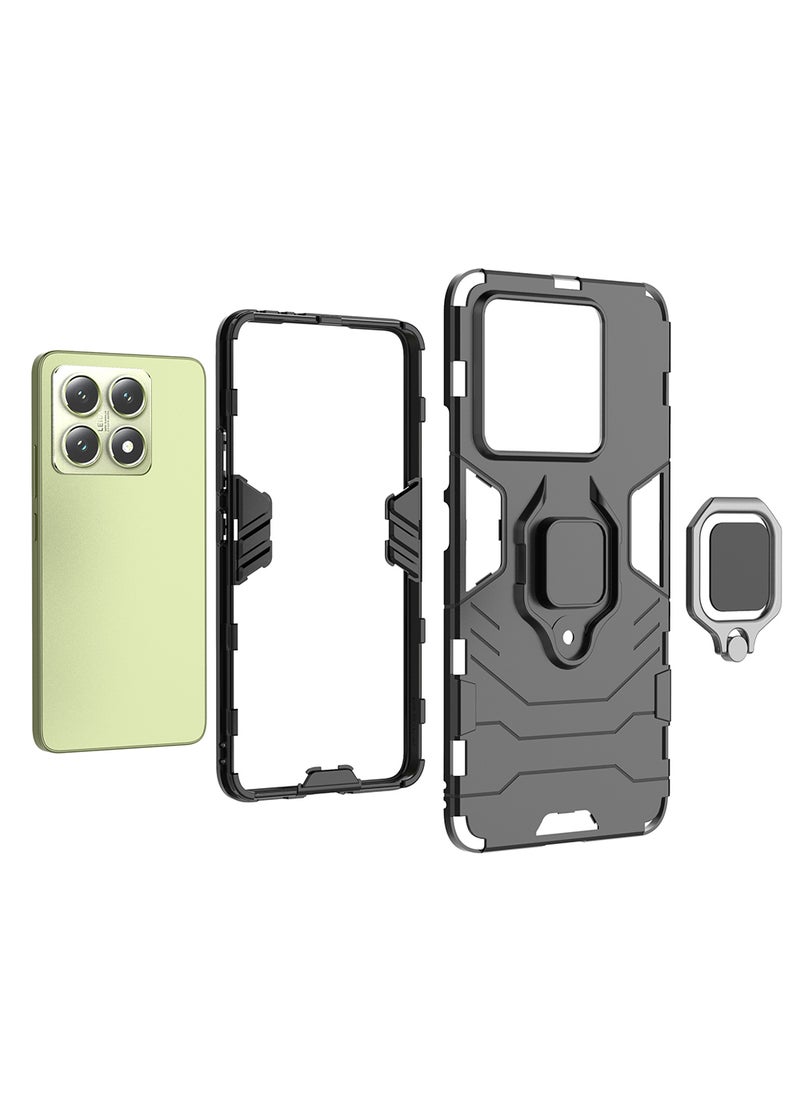 Generic - Case for Xiaomi 14T 5G with Kickstand, PC+TPU Dual-Layer,Blue - Image 1