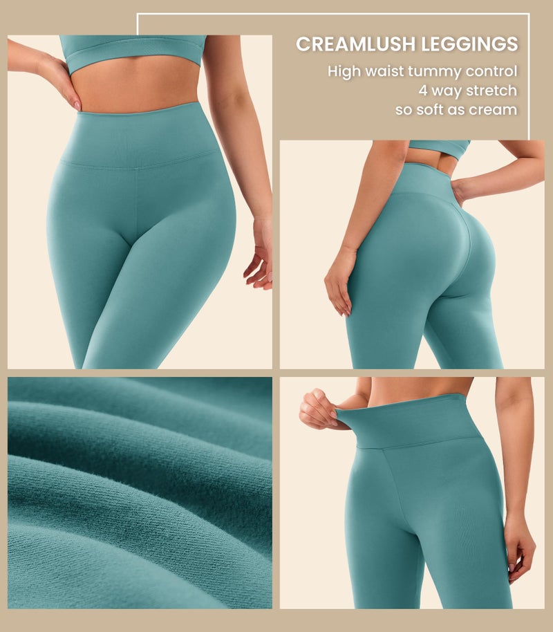 VALANDY Creamlush 4 Pack Leggings for Women-High Waisted Ultra Soft Stretchy Yoga Lounge Pants - Image 5