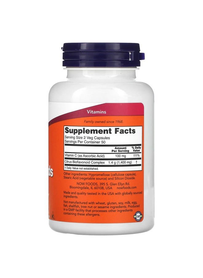 Now Foods Citrus Bioflavonoid, 100 Caps 700 mg - Image 2
