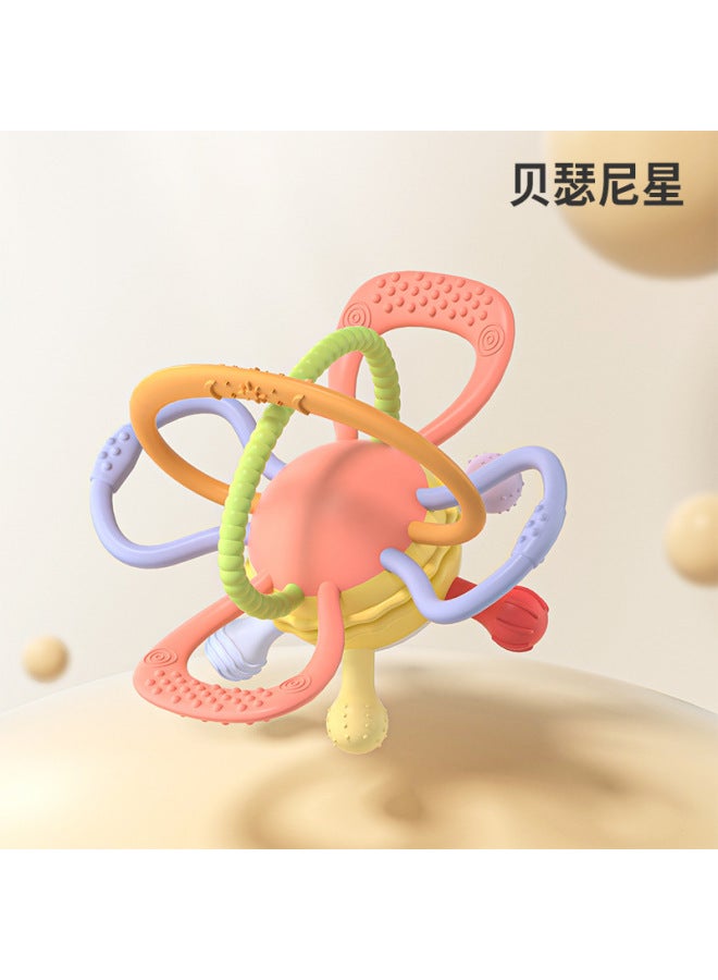 Minitutu Hand And Mouth Exercise Manhattan Hand Ball Baby Teether Teething 0-12 Months Baby Educational Toy