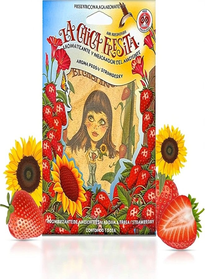 V-Spec 4x Original BODY Edition La Chica Fresita, Automotive Air Freshener, Strawberry, 4 Piece Mexico - Image 1