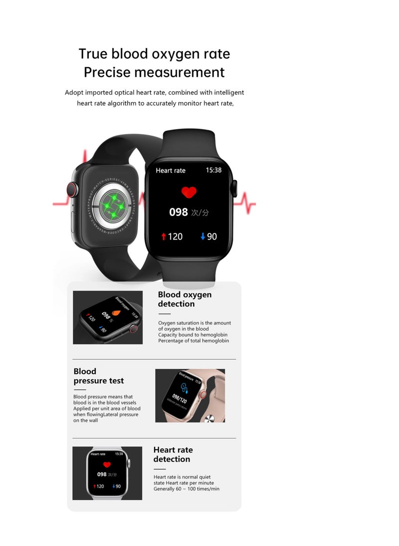 KEQIWEAR - Sports Watch Series 9 AMOLED display Full Screen With Health Fitness Tracker +addition Replacement 45mm-Multicolour - Image 1
