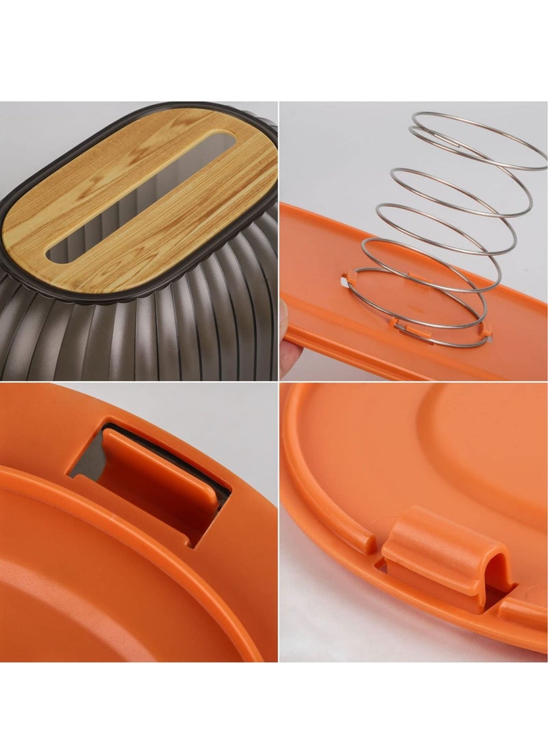 KASTWAVE Modern Stripes Tissue Holder Sleek Rectangle Tissue Box Cover for Bathroom Night Stands and Office Desk Fits Most Standard and Facial Tissues Durable PET Material - Image 5