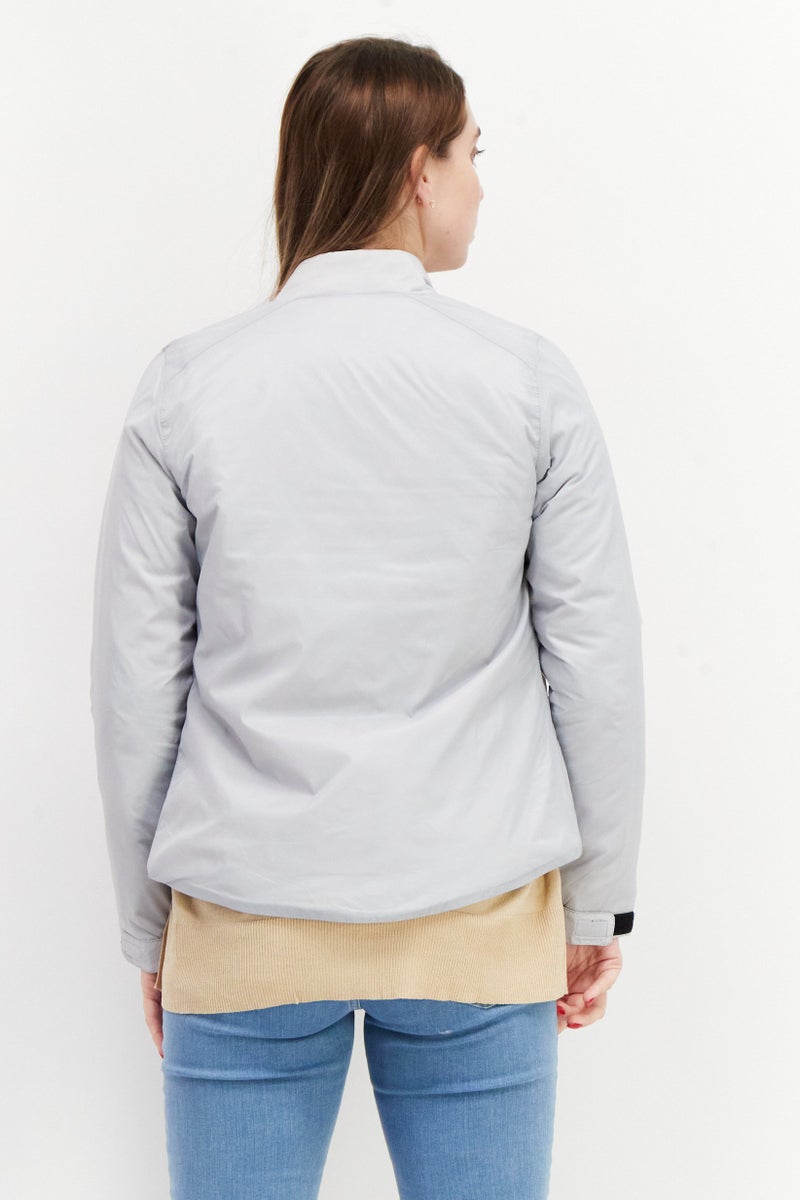 Lyle & Scott Women Brand Logo Bomber Jacket, Grey - Image 2