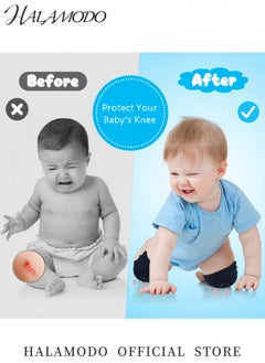 HALAMODO Baby Crawling Knee Pads Non-Slip Baby Knee Protectors Comfortable Breathable High Elasticity Design for Toddlers Learning to Walk  - Image 3