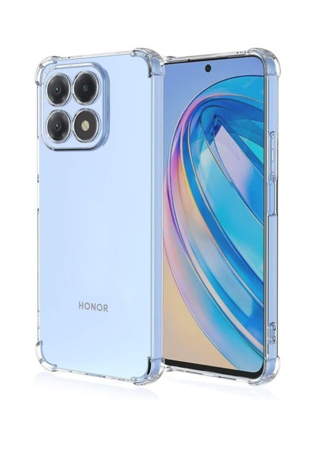 Ten Tech Transparent cover with anti-shock corners made of heat-resistant polyurethane for Honor X8A – Transparent