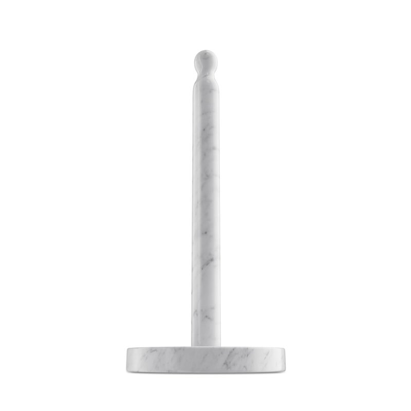 Koville Carrara Marble Paper Towel Holder Countertop 6 Genuine Stone Paper Towel Holder Stand for Kitchen Storage for Standard or JumboSized Rolls