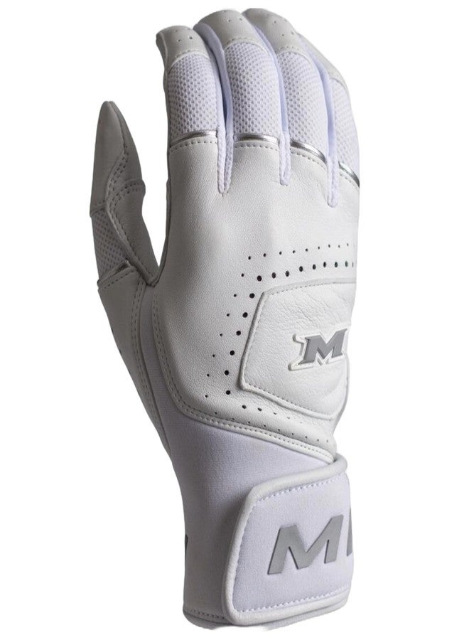 Miken | Ultra PRO Slowpitch Softball Batting Gloves | White | XL - Image 2