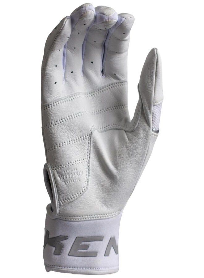 Miken | Ultra PRO Slowpitch Softball Batting Gloves | White | XL - Image 3