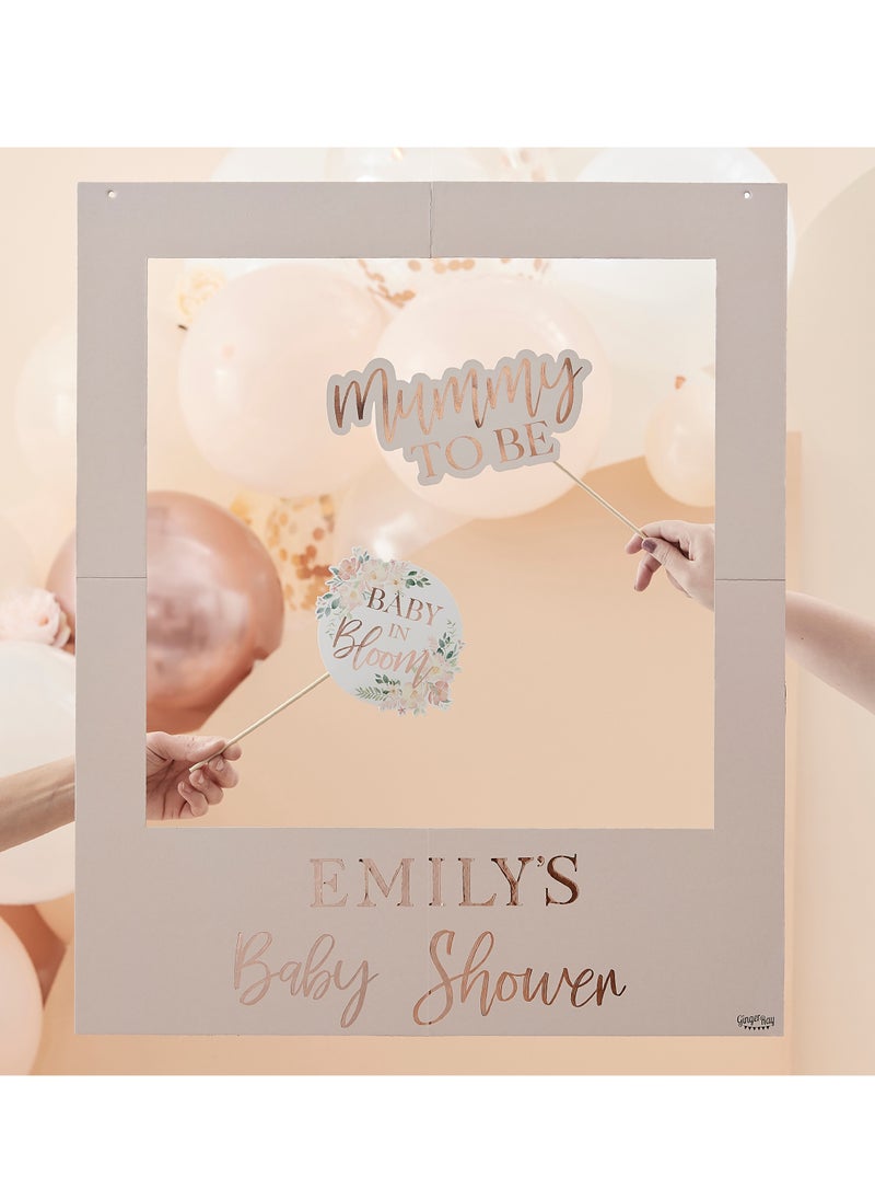Ginger Ray Ginger Ray Personalized Baby Shower Photo Booth Frame - Customizable Photo Prop for Baby Shower Events  - Image 2