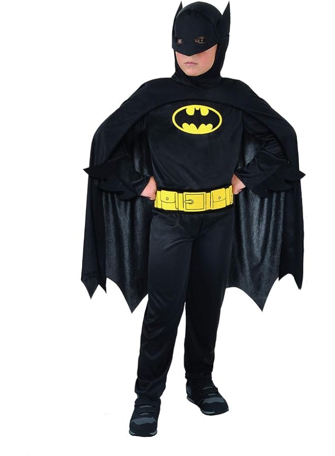 Ciao Batman Kids Costume 8-10 y | Official DC Comics Superhero Outfit with Cape, Headpiece, Jumpsuit & Belt - Image 1