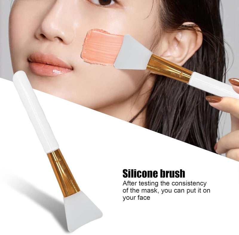 كلاراكو مجموعة أوعية خلط أقنعة الوجه، مجموعة أدوات خلط أقنعة الوجه المنزلية، وعاء خلط، عصا، ملعقة، كوب قياس، ملعقة، أداة وضع كريم إصلاح الوشم (أبيض) - Image 4