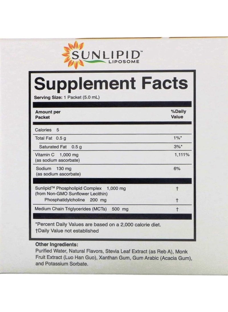 SunLipid Naturally Flavored Liposomal Vitamin C (Pack Of 30, 0.17Oz/5.0Ml Each) - Image 2