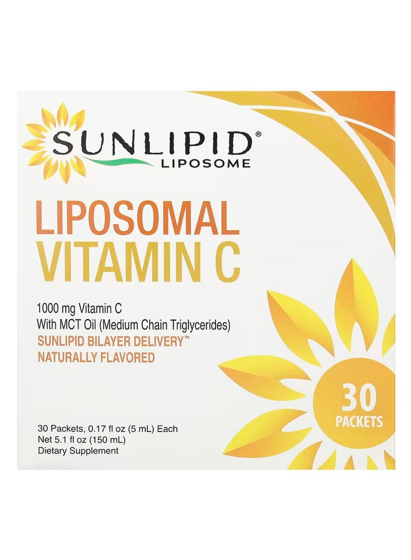 SunLipid Naturally Flavored Liposomal Vitamin C (Pack Of 30, 0.17Oz/5.0Ml Each) - Image 1
