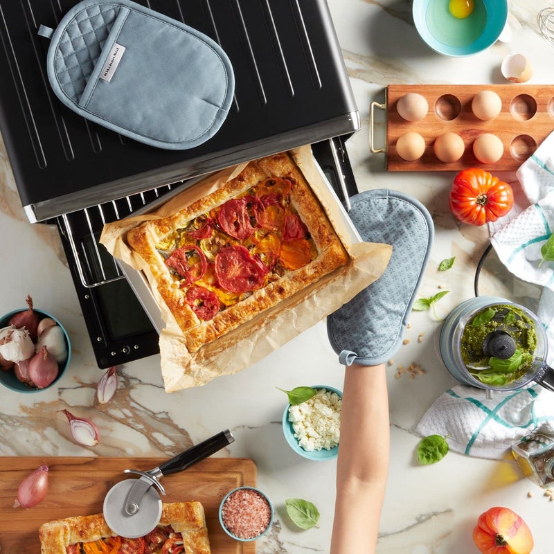 KitchenAid Asteroid Pot Holder 2-Pack Set  Blue  6.5""x10"" - Image 5