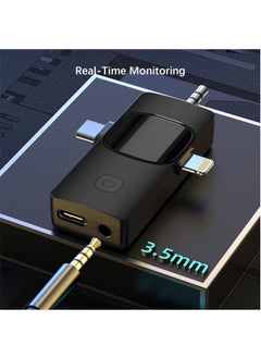 MMG Wireless Lavalier Microphone 3 in 1 for iPhone iPad iPhone 15 USB C Smartphone Computer Camera, Plug & Play Intelligent Noise Reduction Mini Mic for Vlog YouTube TikTok Live Streaming (MIC 2) upgraded  - Image 4
