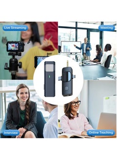 MMG Wireless Lavalier Microphone 3 in 1 for iPhone iPad iPhone 15 USB C Smartphone Computer Camera, Plug & Play Intelligent Noise Reduction Mini Mic for Vlog YouTube TikTok Live Streaming (MIC 2) upgraded  - Image 5
