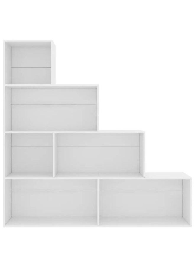 vidaxl vidaXL Book Cabinet/Room Divider White 155x24x160 cm Engineered Wood  - Image 2