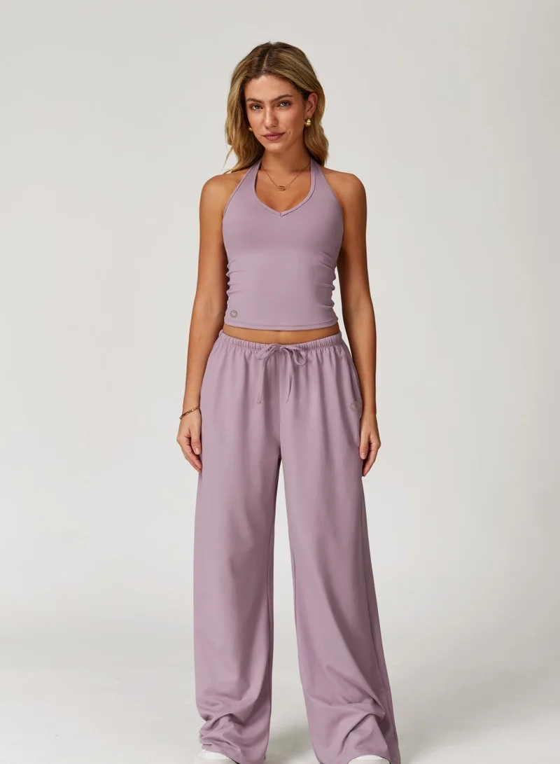 كون.يوغا بنطلون رياضي واسع الساق بخصر متوسط للنساء