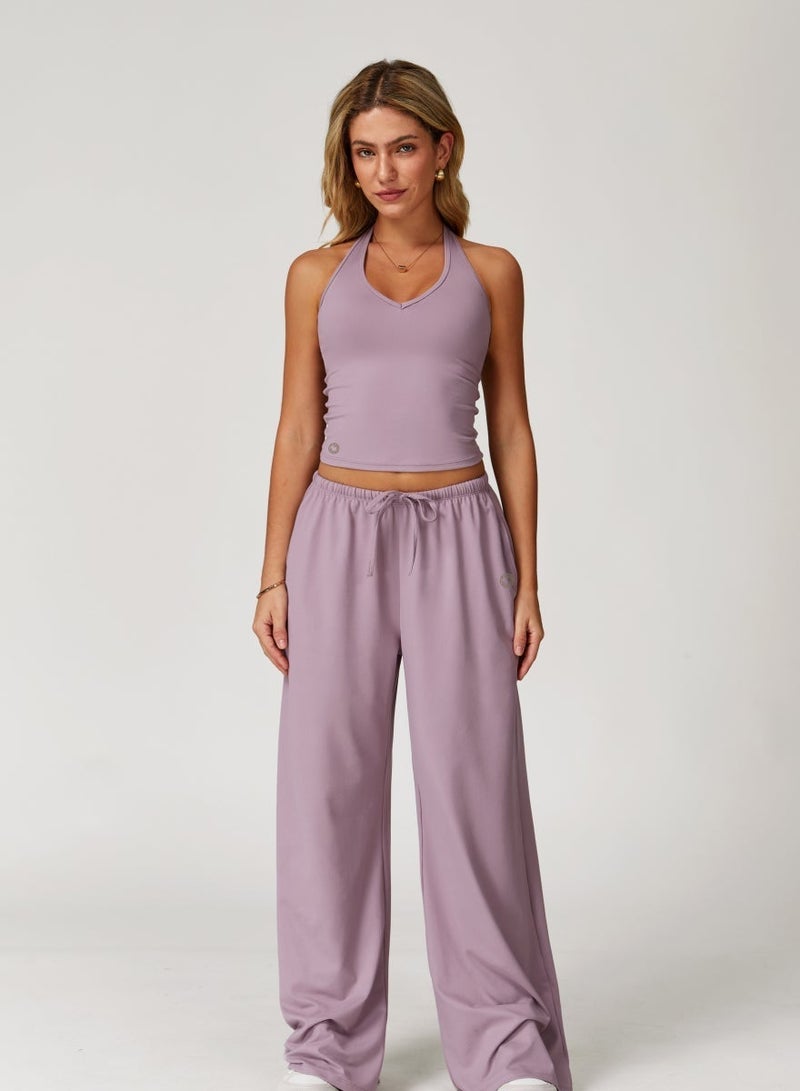 KAWN.YOGA Womens Mid Waist Oversized Wide Leg Joggers - Image 2