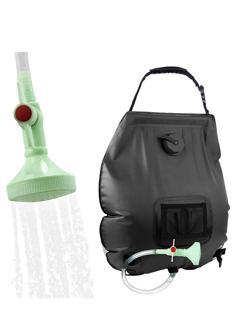 SYOSI Solar Shower Bag, Durable 5 Gallons/20 L Solar Heating Camping Shower Bag with Removable Hose and On-Off Switchable Shower Head for Camping Beach Swimming Outdoor Traveling Hiking - Image 1