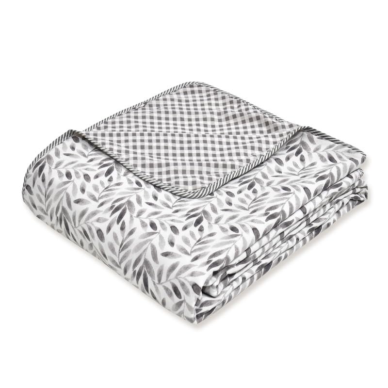 Tzafrir Tzafrir Dohar Double Bed AC Blanket Double Bed for Summer Comforter Cotton Duvet King Size Jaipuri Printed Reversible All Season Quilt 84x96 Grey