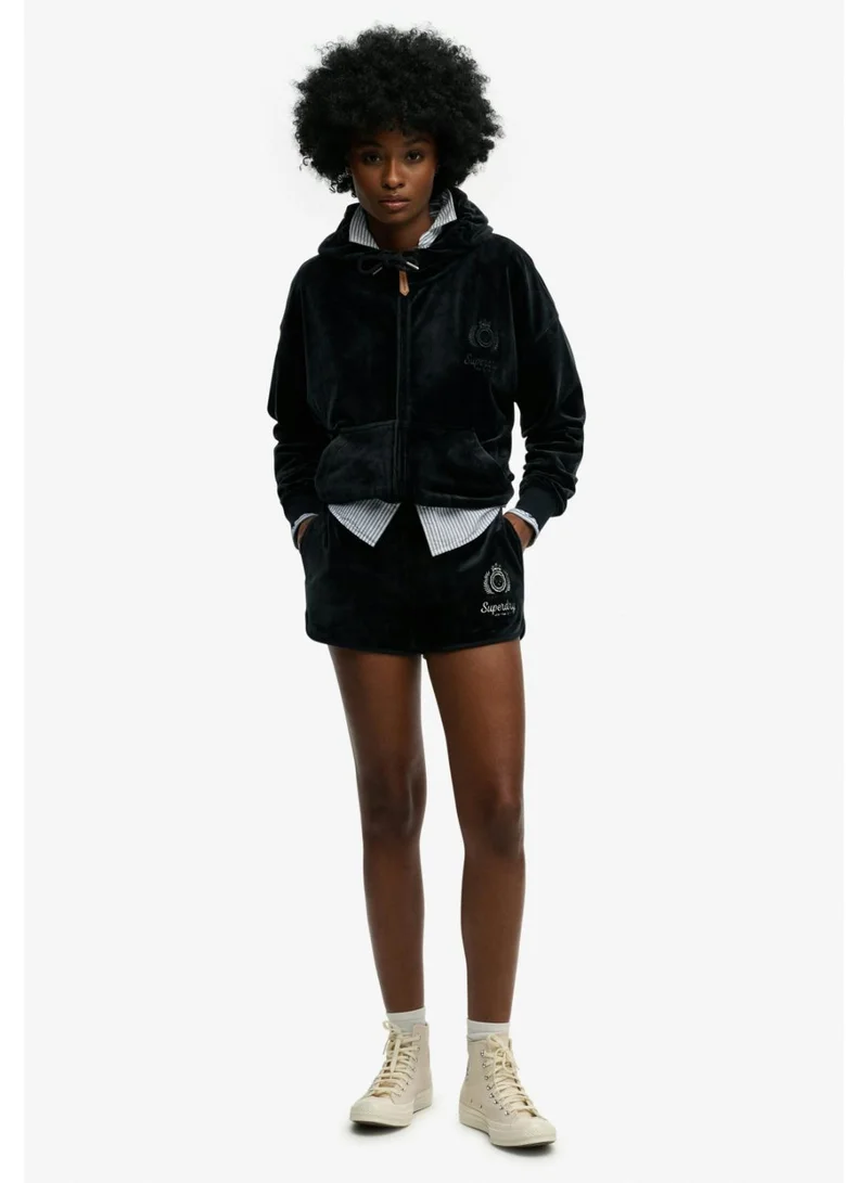 سوبر دراي Country Club Velour Zip Shorts