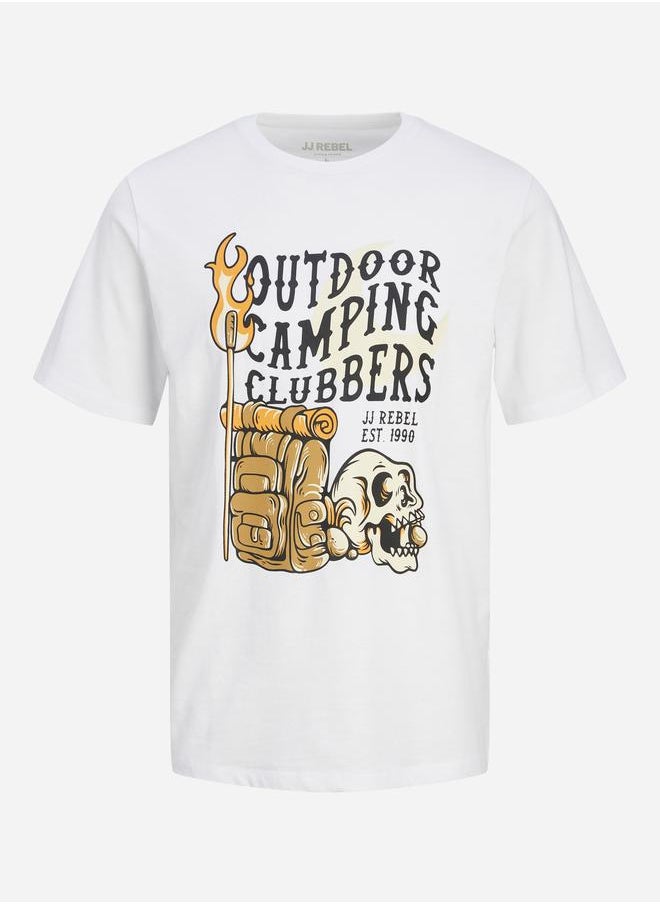 JJ Rebel by Jack & Jones Crew Neck Graphic Print T-Shirt 