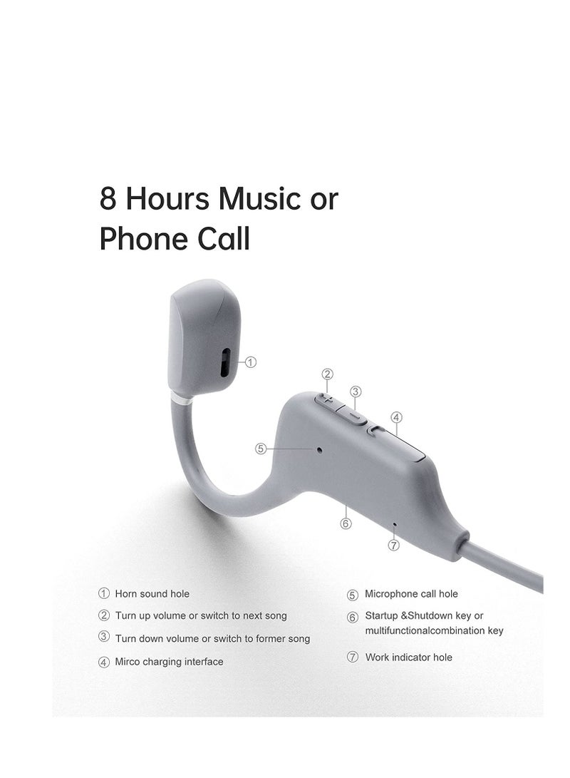 sanag A5X True Bone Conduction Earphone Open Ear Bluetooth Wireless Sport Headphones Waterproof Headset 3D Stereo Sound  - Image 5