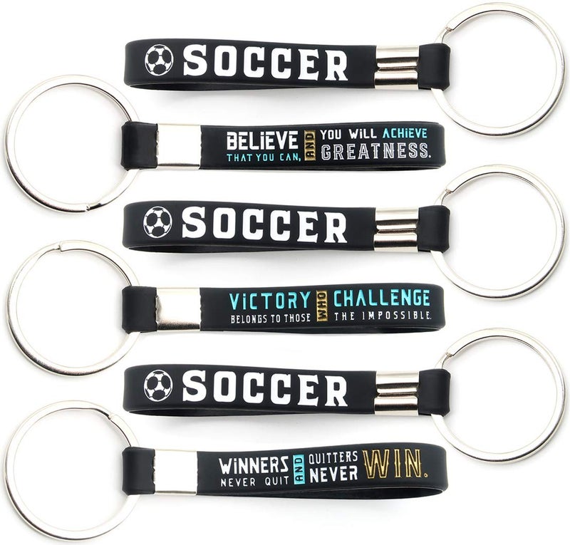 Inkstone Soccer Keychains with Motivational Quotes - Image 1