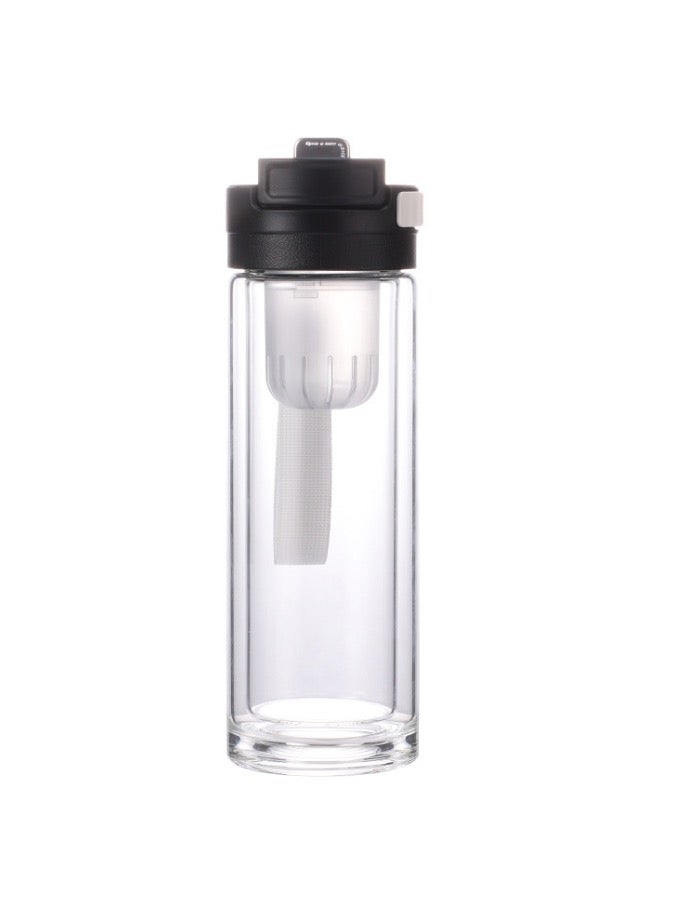 New magnetic tea cup Glass Infuser Bottle Tea Tumbler Cup Double Wall Borosilicate Travel Mug Portable Tea Maker with Strainer For Loose Tea,Flower Herbal,Tea Bags 480ML  - Image 2