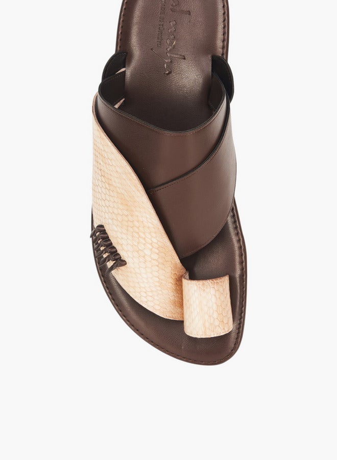 الواحة صنادل رجالي عربية بحلقة إصبع - مجموعة رمضان - Image 3