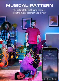 0TO1 TECH RGB LED Light Bluetooth Connection USB Power Supply for Bedroom Living Room Indoor Wall Light 2m 5m 10m  - Image 4