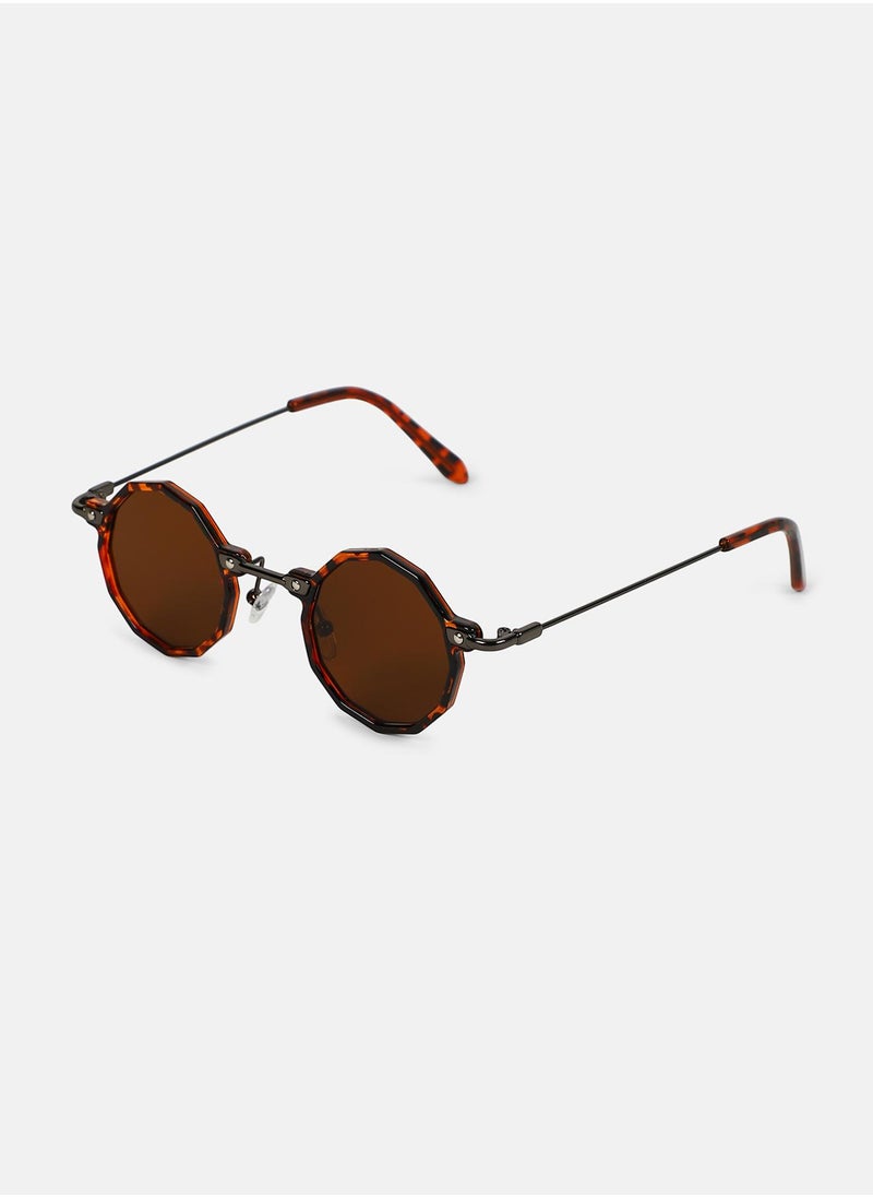 Haute Sauce Polarized Full Rim Geometric Sunglasses For Women  - Image 5