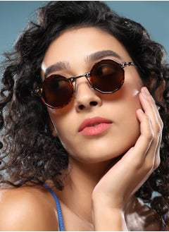 Haute Sauce Polarized Full Rim Geometric Sunglasses For Women  - Image 3