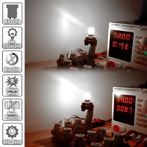 Ziomitus 12 Volt Brake Lights 1157 2057 2357 7528 BAY15D 6000K Bright White LED Bulbs Replacement for RV Car Camper Trailer Tail Brake Stop Daytime Running Lights (DRL)Back-Up Reverse Lights,DC12-24V,4Pack - Image 5