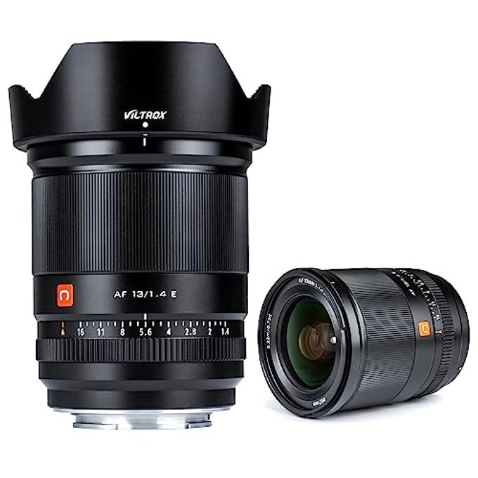 VILTROX 13Mm F1.4 F/1.4 E Mount Lens, Super Wide Angle Aps-C Prime Lens For Sony E Mount Mirrorless Cameras Zv-E10 A600 A6600 A6100 A6000 A7 Black - Image 1