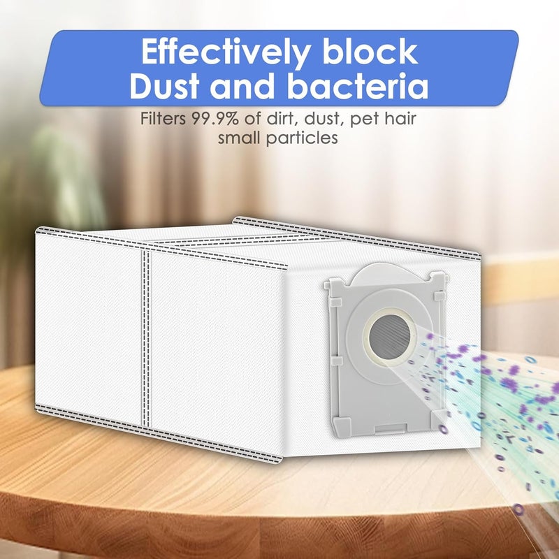 (21 حزمة) قطع بديلة T50 Pro لمكنسة ECOVACS DEEBOT T50 Pro / T50 Omni / T50 Pro Omni / T50 Max Pro Omni الروبوتية، فرشاة أسطوانية واحدة، 6 فرش جانبية، 5 أكياس غبار، 5 مرشحات HEPA، 4 وسادات مسح - Image 4