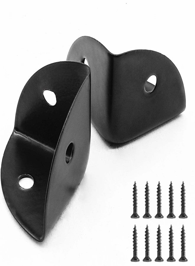 Rierdge Box Corner Protectors 24PCS Zinc Alloy Black 25mm Metal Edge Bracket Edge Protector for Cabinet Desk Table with Mounting Screws - Image 5