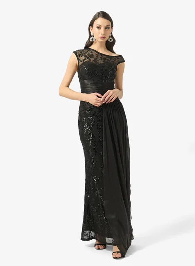 knee length dresses for ladies Baltic Born Womens Lenora Smocked Dotted Maxi Dress | Sage