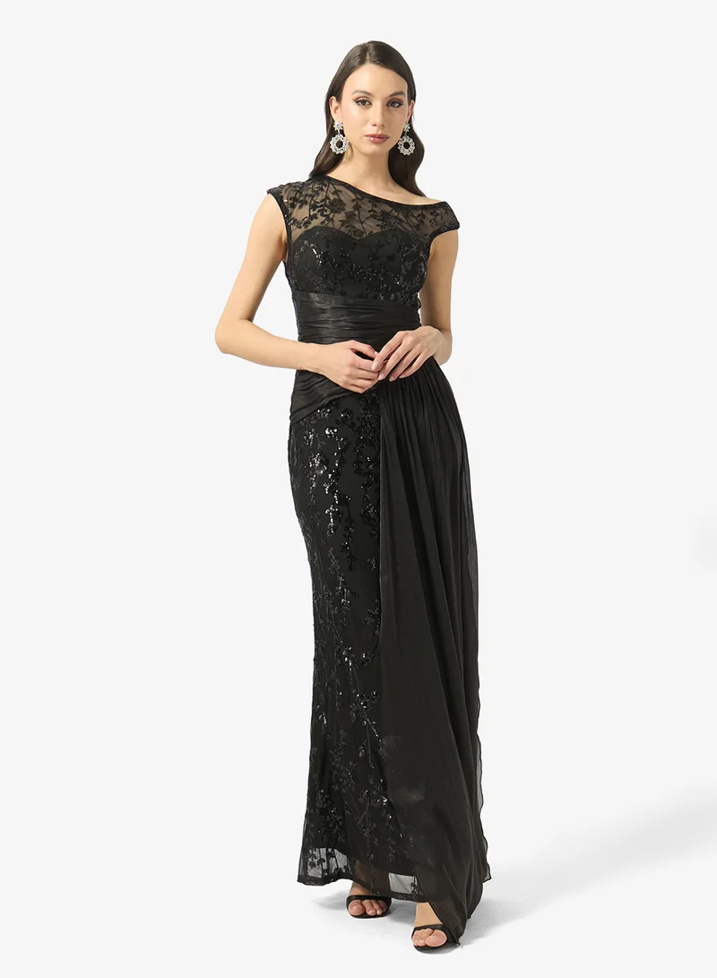 Black Sequin Maxi